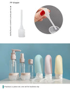 Silicone Travel Bottle Set – Refillable Liquid Containers for Toiletry Storage