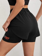High Rise Yoga Shorts – Two-in-One Athletic Apparel for Gym Running