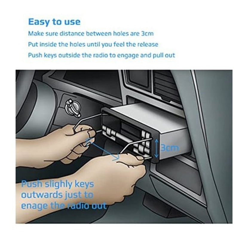 Car Radio Removal Tool Kit – Stereo Extraction Pins for Auto Audio Repair