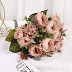 Artificial Peony Flower Bundle – Silk Floral Arrangement for Wedding Decor