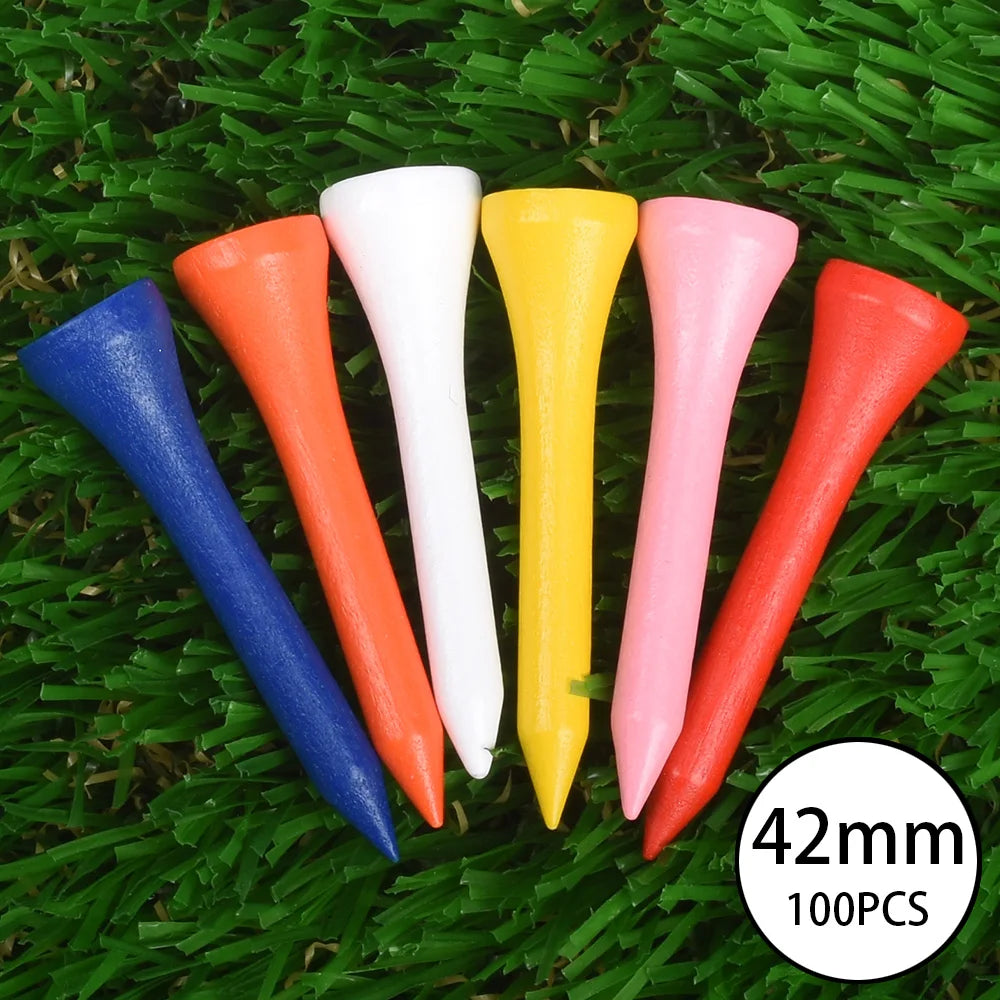 Mixed Color Wooden Golf Tees – Durable Training Accessories for Golfers