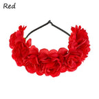 Mexican Rose Flower Crown – Boho Floral Headpiece for Halloween Party Wedding