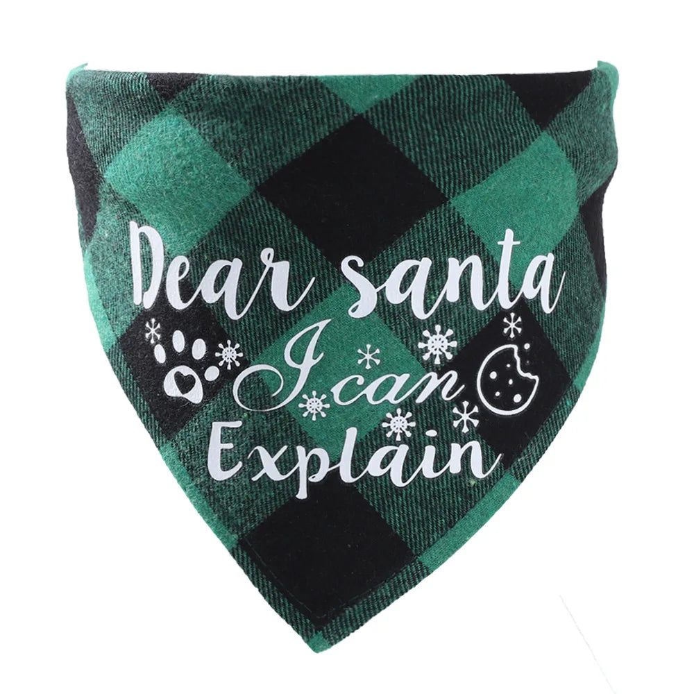Cotton Triangle Pet Bandana – Adjustable Scarf Collar for Dogs and Cats