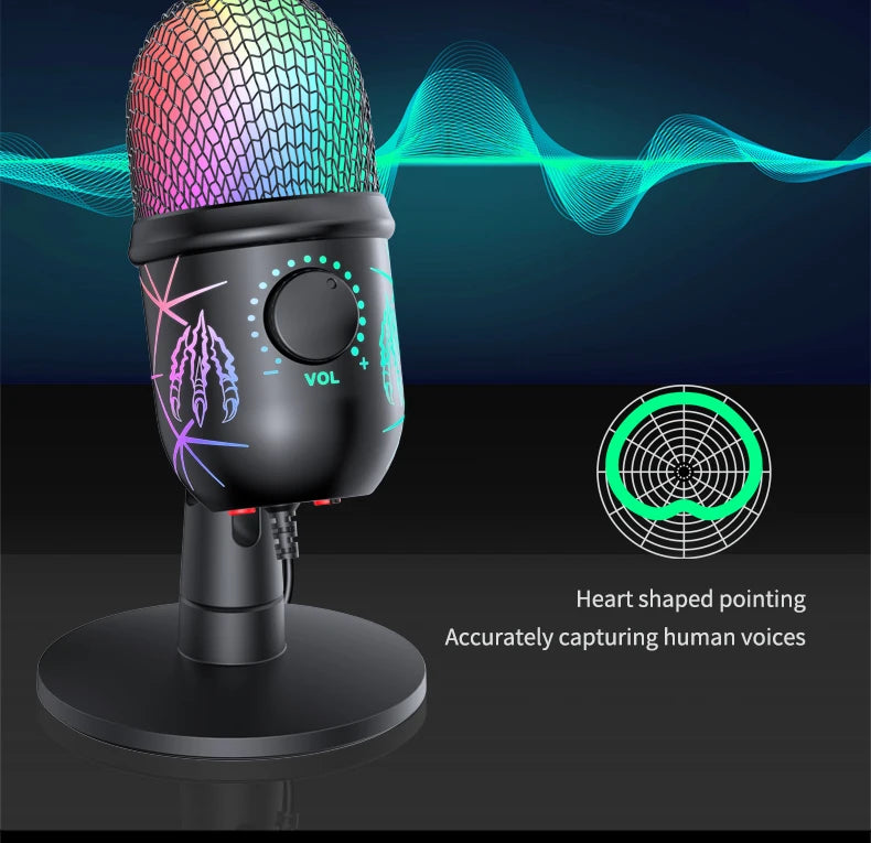 USB Gaming Microphone – Noise Cancelling Condenser for Podcast Recording