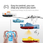 Mini RC Submarine – Waterproof Simulation Boat Toy for Kids Pool Play