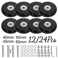 Luggage Replacement Wheels – Silent Repair Kit for Travel Suitcase