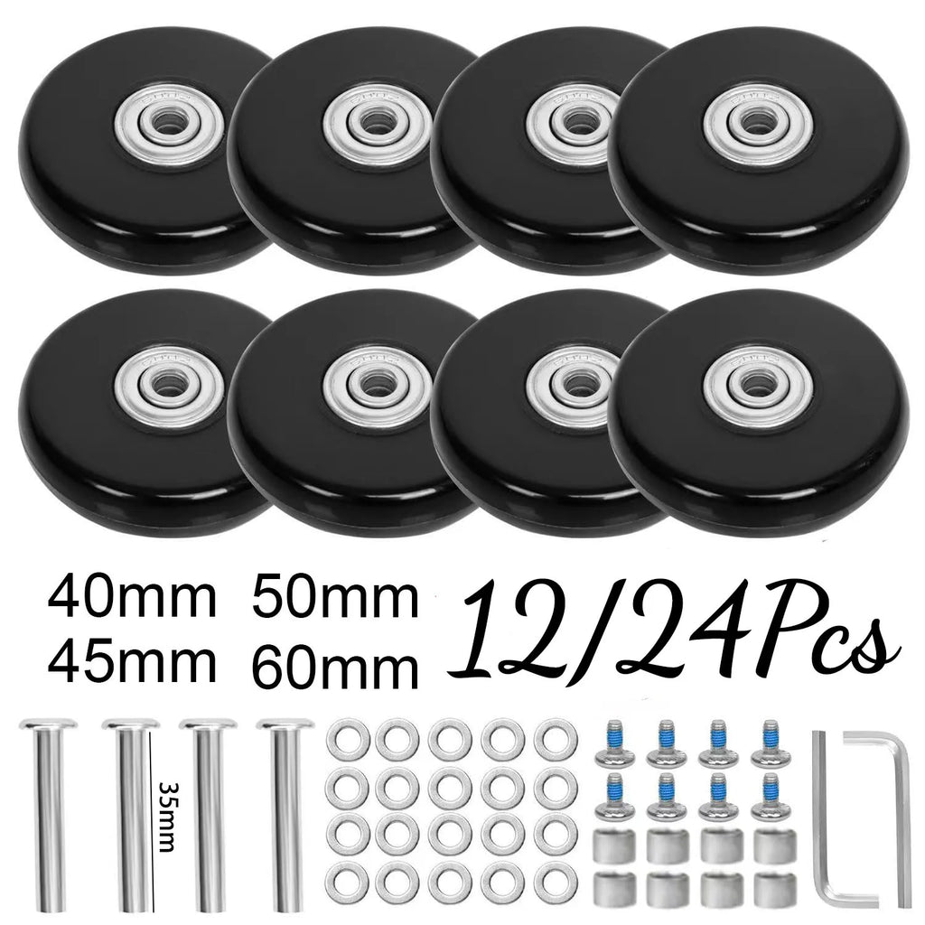 Luggage Replacement Wheels – Silent Repair Kit for Travel Suitcase