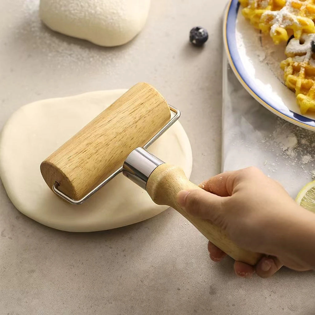 Wooden Pizza Dough Roller – Non-Stick Rolling Pin for Household Baking