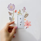 Floral PVC Wall Decal – Removable Waterproof Sticker for Home Decor