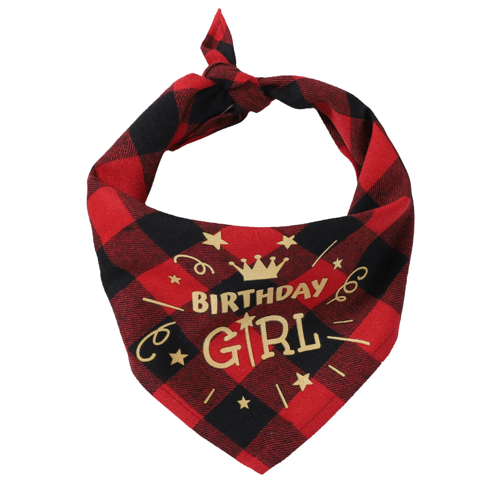 Cotton Triangle Pet Bandana – Adjustable Scarf Collar for Dogs and Cats