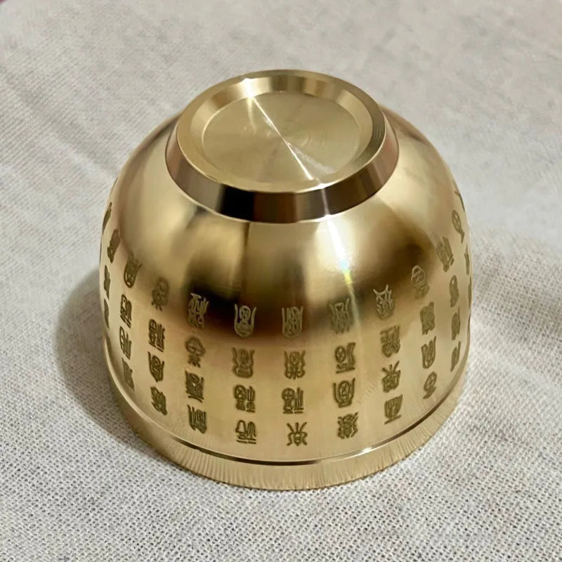 Copper Feng Shui Blessing Bowl – Mini Decorative Statue for Meaningful Gifts