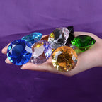 Crystal Diamond Paperweight – Large Cut Glass Gemstone for Wedding Decor