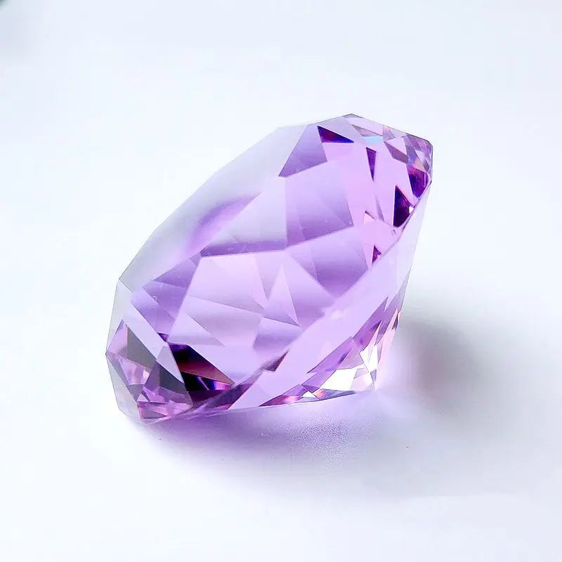 Crystal Diamond Paperweight – Large Cut Glass Gemstone for Wedding Decor