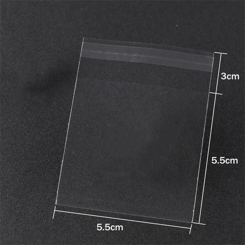 Matte Transparent Cellophane Bags – Self Sealing Pouches for Cookies and Jewelry