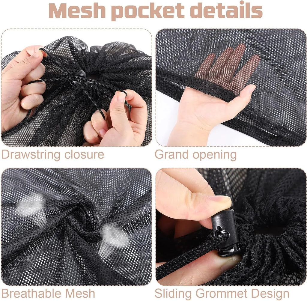 Large Mesh Laundry Bag – 60x90cm Drawstring Organizer for Washing Clothes