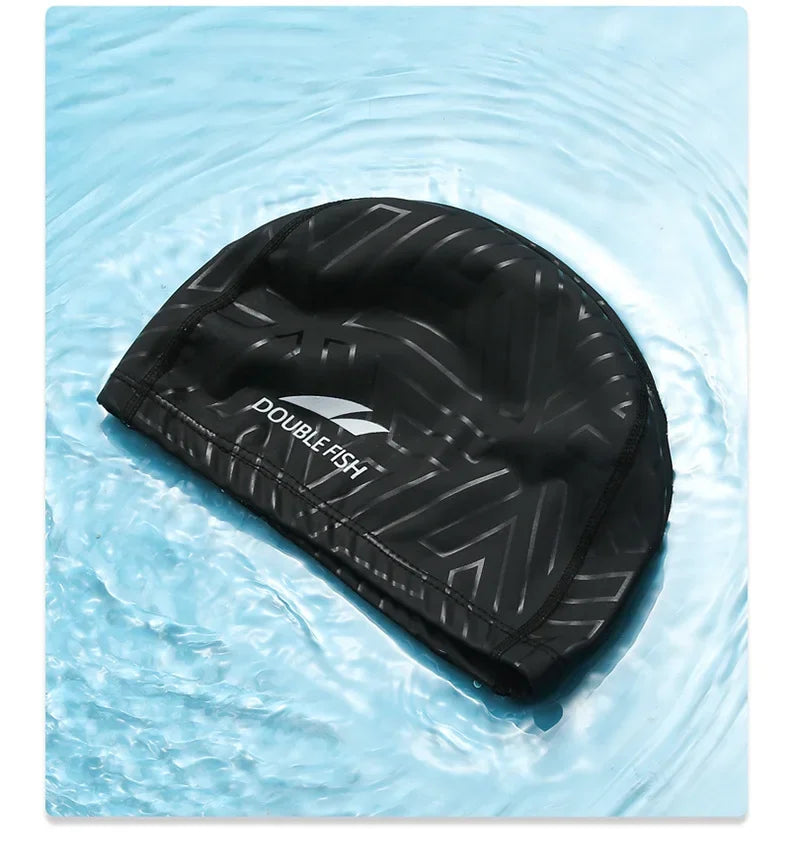 Waterproof PU Swimming Cap – Unisex Adult Professional Hat for Lap Training