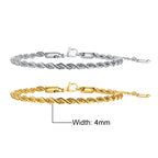 Stainless Steel Rope Chain Bracelet – Unisex Twisted Link Jewelry for Gift