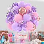 Metallic Pearl and Confetti Balloons – Decorative Latex Set for Party Events