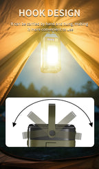 Foldable Solar Camping Light – 2000mAh Power Bank for Outdoor Hiking Tent