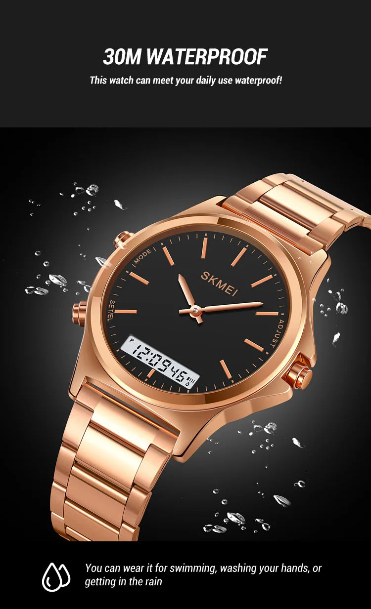 Digital Sport Watch – Waterproof Triple Time Display for Men
