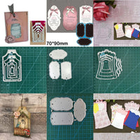 Metal Tag Cutting Dies – Layering Label Stencils for Scrapbooking Crafts
