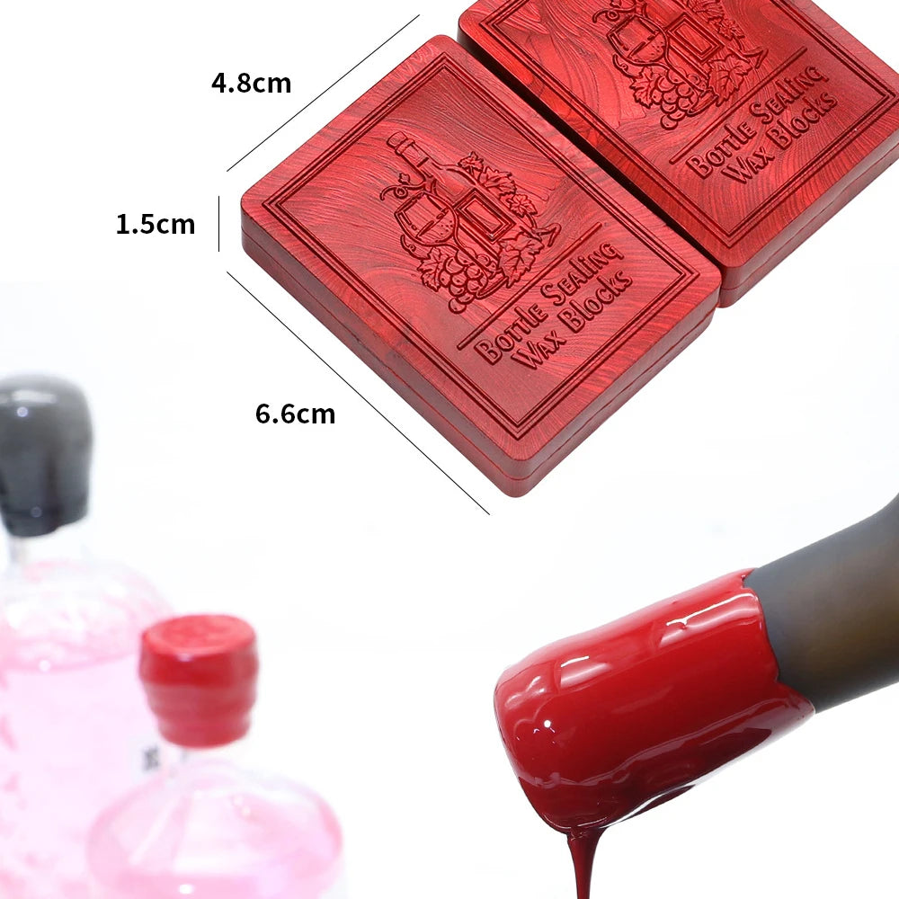 Red Wine Sealing Wax Block – Decorative Seal Stamp for Bottle Preservation