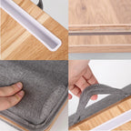 Portable Wooden Laptop Bed Desk – 15 Inch Lap Tray with Cushion for Study