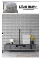 3D Foam Brick Wallpaper – Self-Adhesive Waterproof Wall Sticker for Home Decor