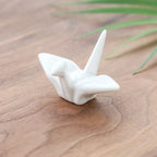 Japanese Ceramic Crane Holder – Decorative Rest for Incense or Chopsticks