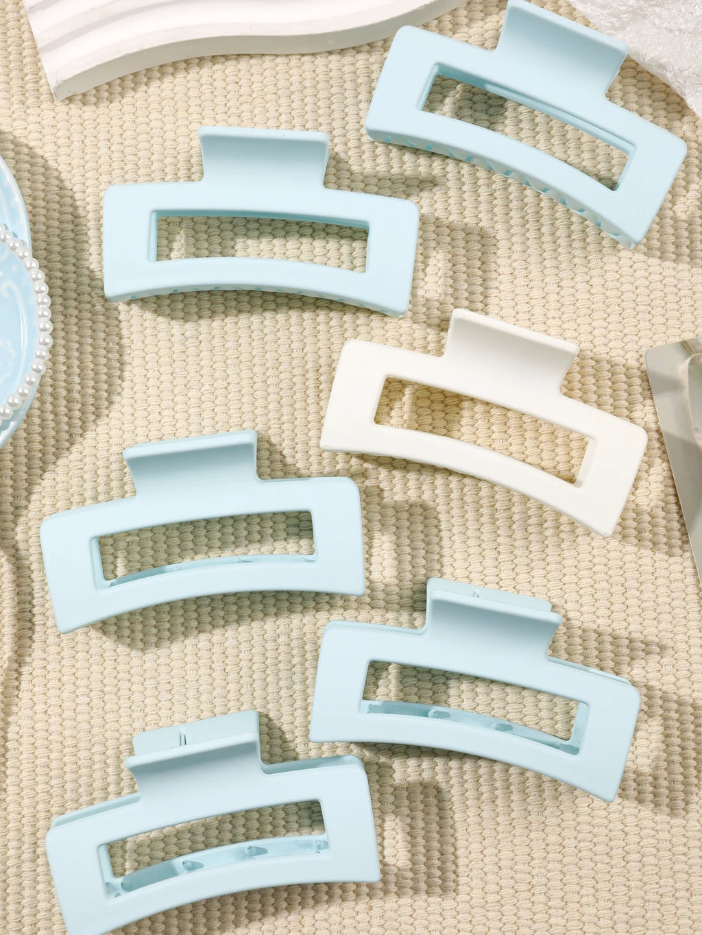 Matte Square Hair Claw Clips – Non-slip 3.4 inch Accessories for Thick Hair