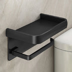 Aluminum Toilet Paper Holder – Wall Mounted Tissue Rack for Bathroom Storage