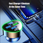 USB C Car Phone Charger – Fast Charging Adapter with LED Voltage Display
