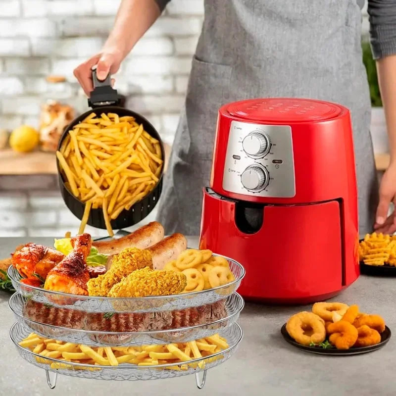 Stackable Air Fryer Rack – Stainless Steel Tray for Oven Cooking
