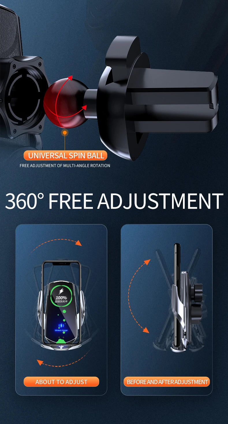 Wireless Charging Phone Mount – Dashboard Holder for Porsche Taycan