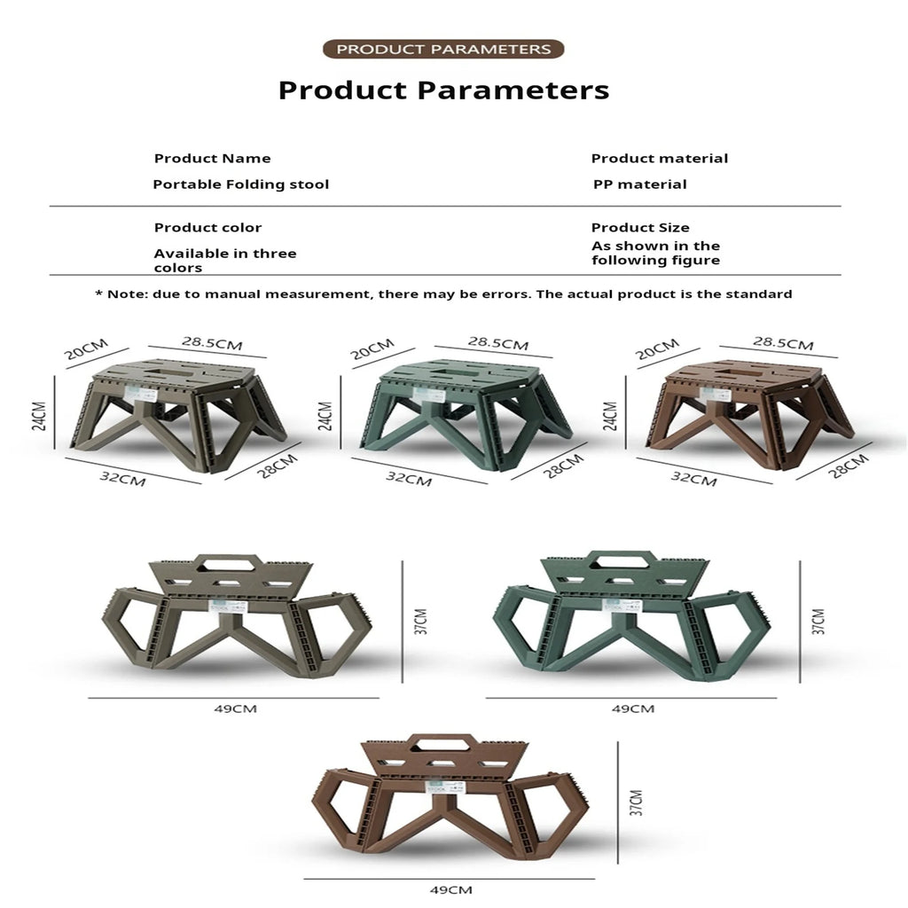 Portable Folding Stool – High Load Bearing Chair for Camping and Fishing