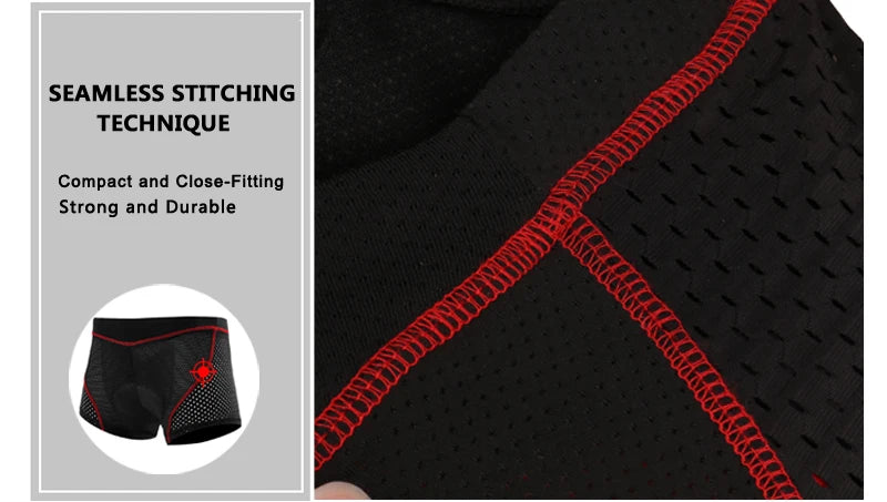 Padded Cycling Underwear Shorts – 5D Gel Breathable Liner for MTB Road Bike