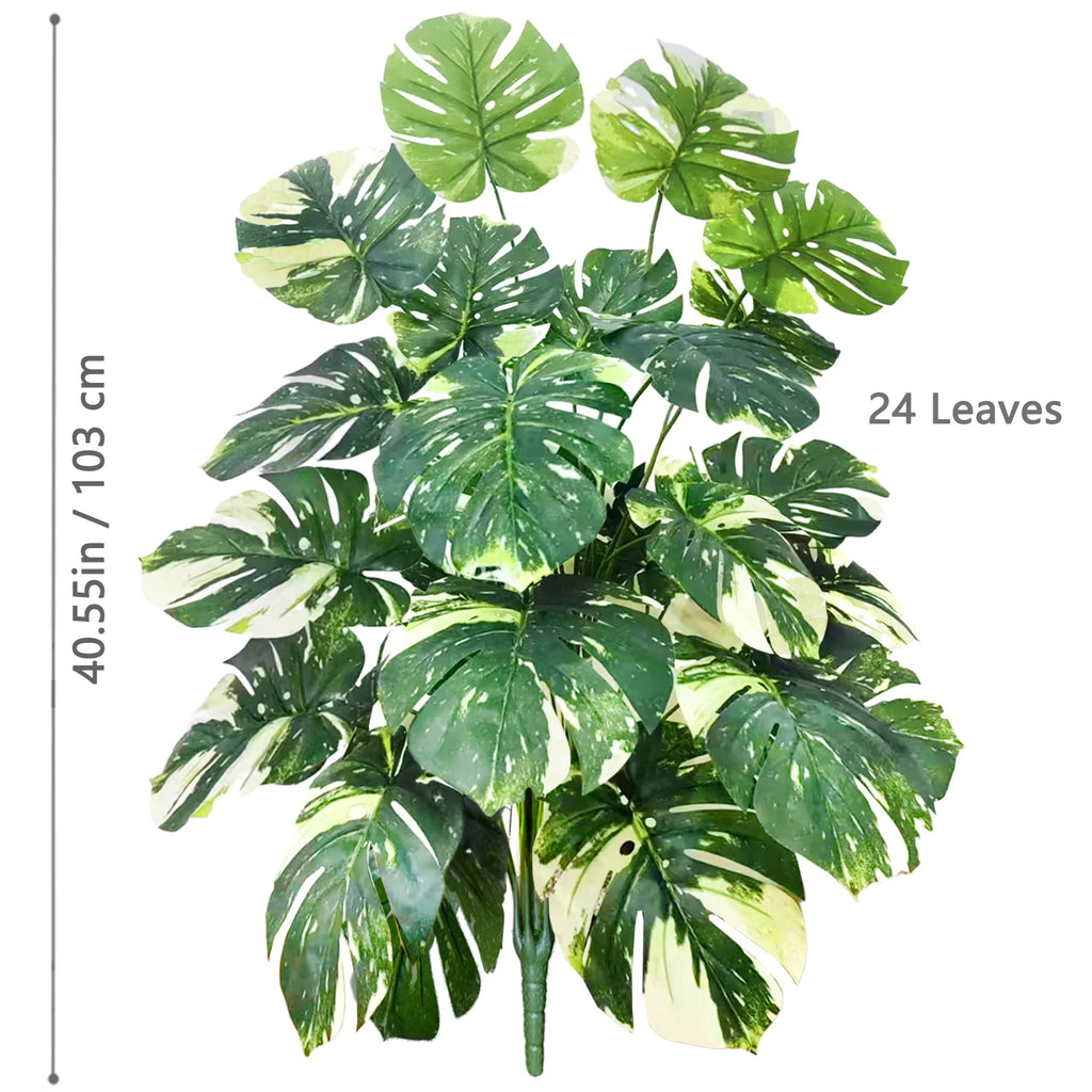Artificial Monstera Plant – 104cm Plastic Palm Tree for Home Office Decor