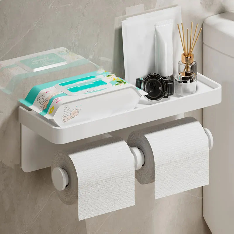 Aluminum Alloy Paper Holder – Wall-Mounted Rack for Bathroom and Kitchen