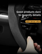 Suede Steering Wheel Cover – Anti-Slip Segmented Grip for Peugeot Vehicles