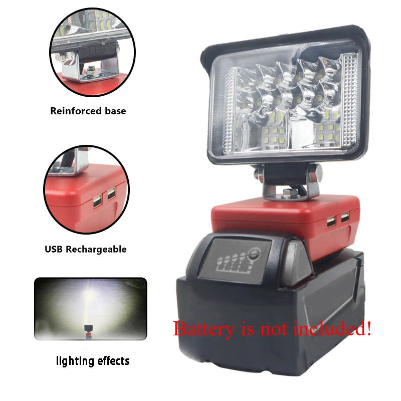 3 Inch LED Work Light – Portable Cordless Spotlight for Power Tool Batteries