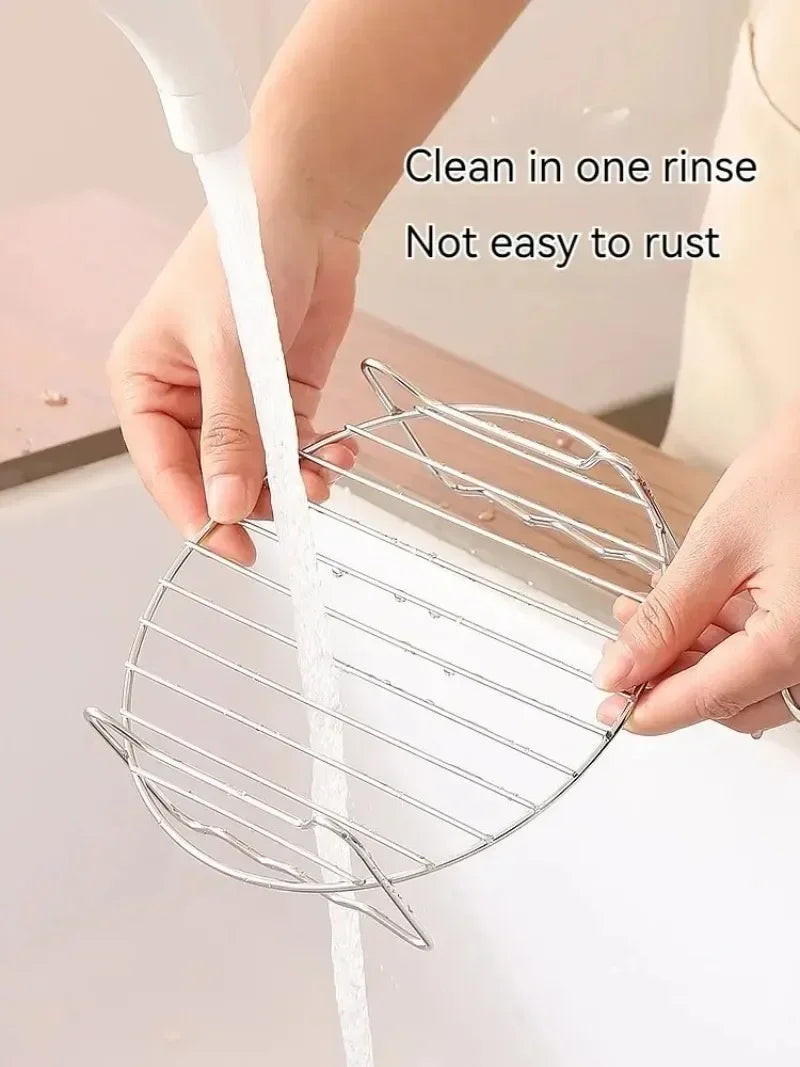 Stainless Steel Air Fryer Rack – Grill Stand with Skewers for Cooking