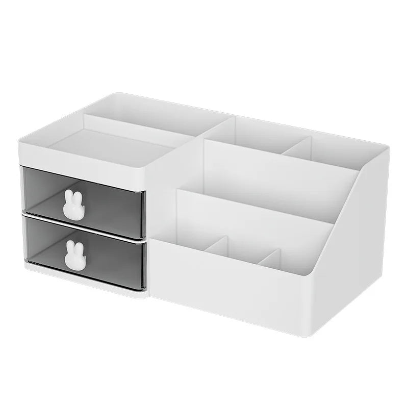 Transparent Cosmetic Organizer – Desktop Storage Drawers for Office Desks