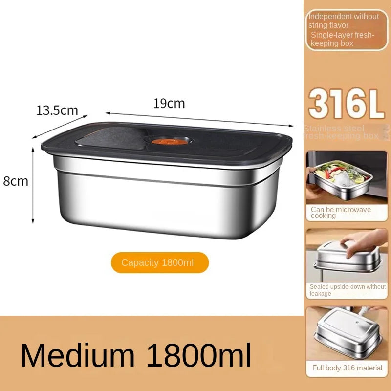 304 Stainless Steel Bento Box – Leak-Proof Food Container for Camping Lunch