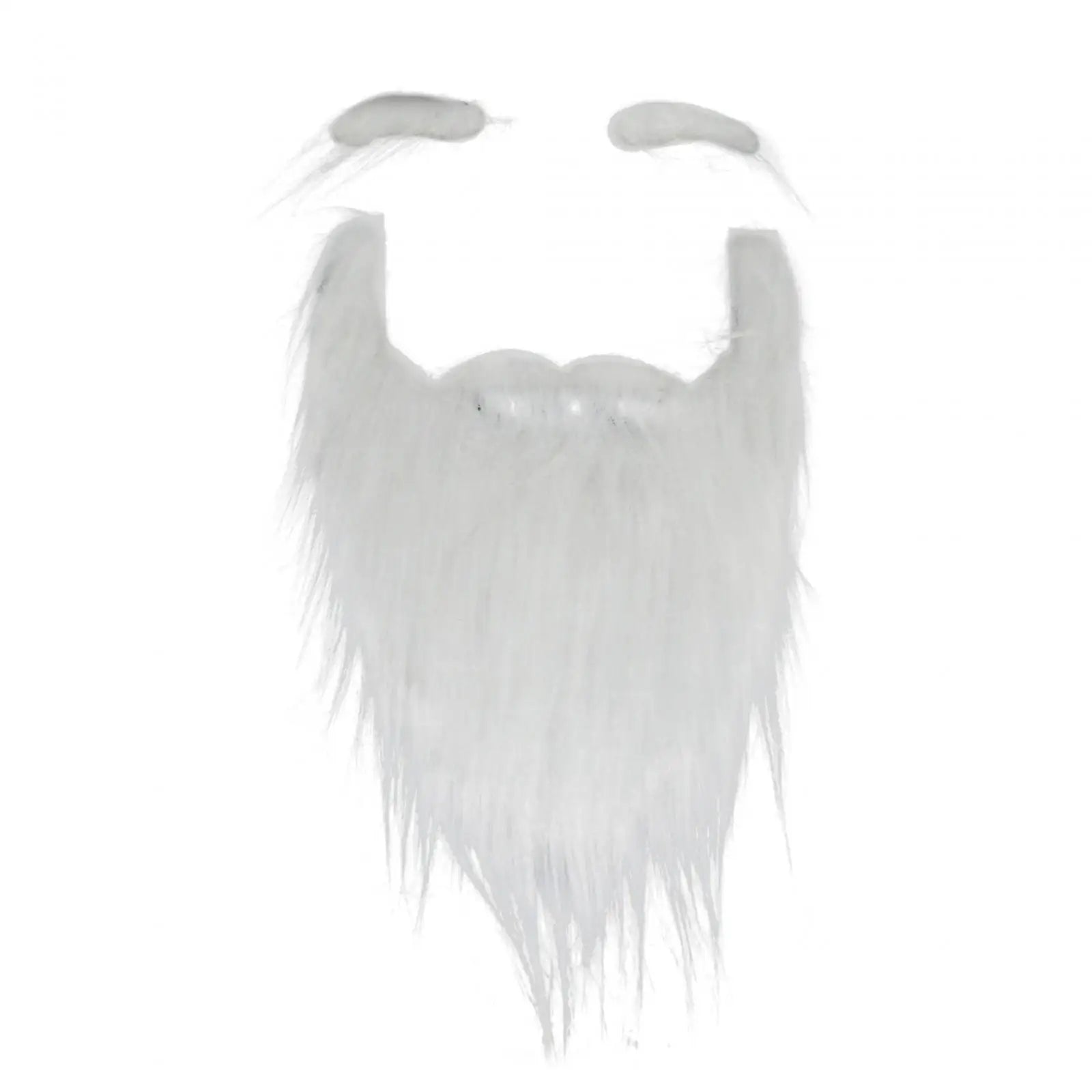Fake Santa Beard – Synthetic White Facial Hair for Christmas Cosplay Costume