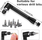 Flexible Drill Bit Extension Set – 105° Right Angle Adapter for Power Tools