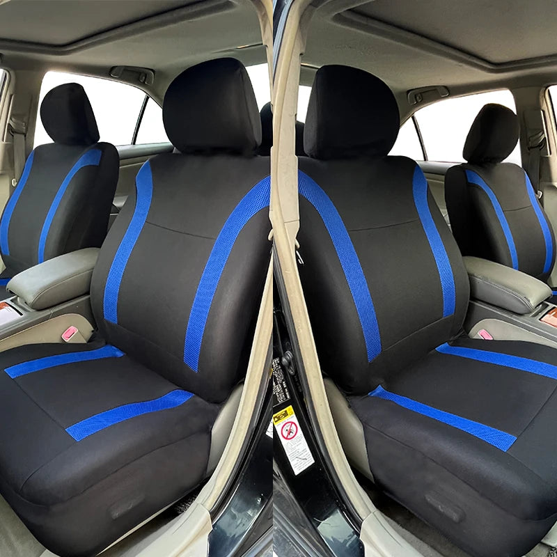 Universal Polyester Car Seat Cover Set – Bicolor Protector for Auto Interior