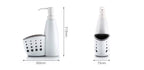 Soap Dispenser with Sponge Holder – 2-in-1 Kitchen Sink Organizer for Home
