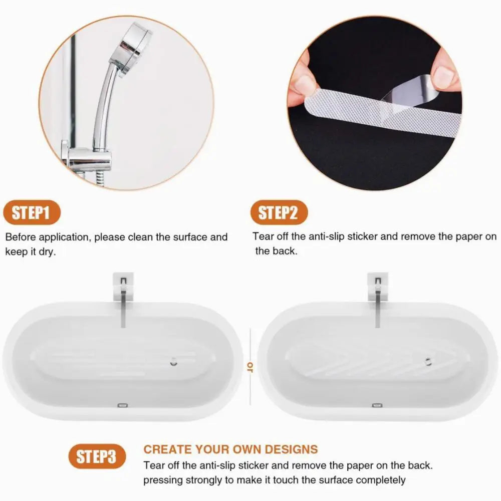 Transparent Anti-Slip Strips – Adhesive Safety Treads for Bathtubs and Stairs