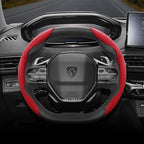 Suede Steering Wheel Cover – Anti-Slip Segmented Grip for Peugeot Vehicles