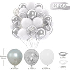 Metallic Pearl and Confetti Balloons – Decorative Latex Set for Party Events
